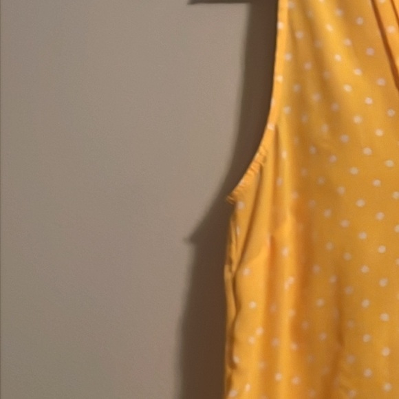 Jaclyn Smith Collection
Sleeveless Pleated Blouse
Top Yellow Polka Dot Sz S - Picture 5 of 7